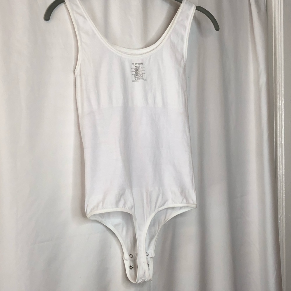 Yummie Cotton Shaping THONG BACK Bodysuit size S/M - Picture 13 of 14